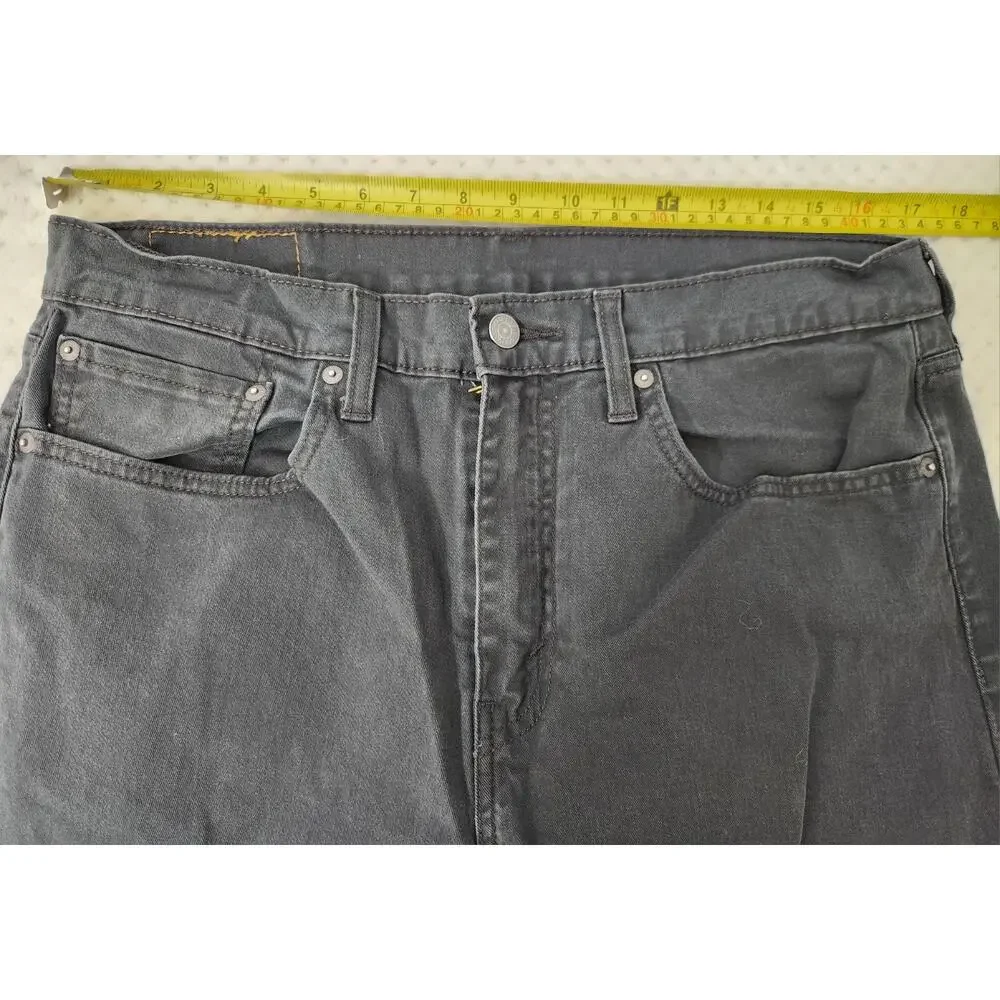 Levis‎ 502 Jeans Mens 34x32 Gray Tapered Stretch Denim Casual Pants